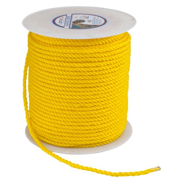Sea Dog® - 3/8" D x 600' L Yellow Polypropylene Solid Braid Twisted Multi-Purpose Line