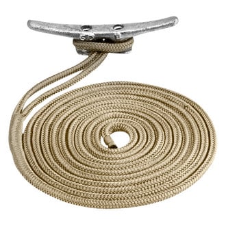 Sea Dog® - Premium 3/8" D x 25' L Gold/White Nylon Double Braid Dock Line