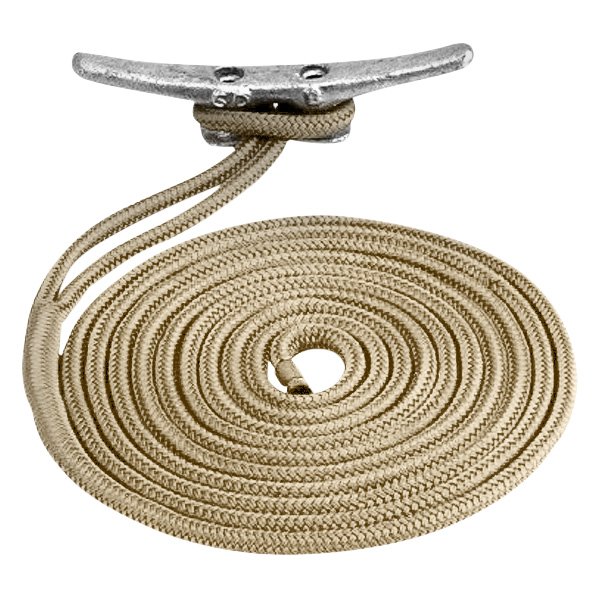 Sea Dog® - Premium 5/8" D x 25' L Gold/White Nylon Double Braid Dock Line