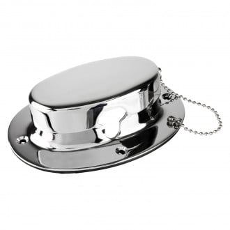 Sea Dog® - 2-5/16" I.D. Chrome Plated Forged Brass Oval Chain Deck Pipe