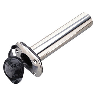 Sea Dog® - Economy 90° 8-1/4" L 1-9/16" I.D. 304 Stainless Steel Flush Mount Formed Rod Holder with Cap