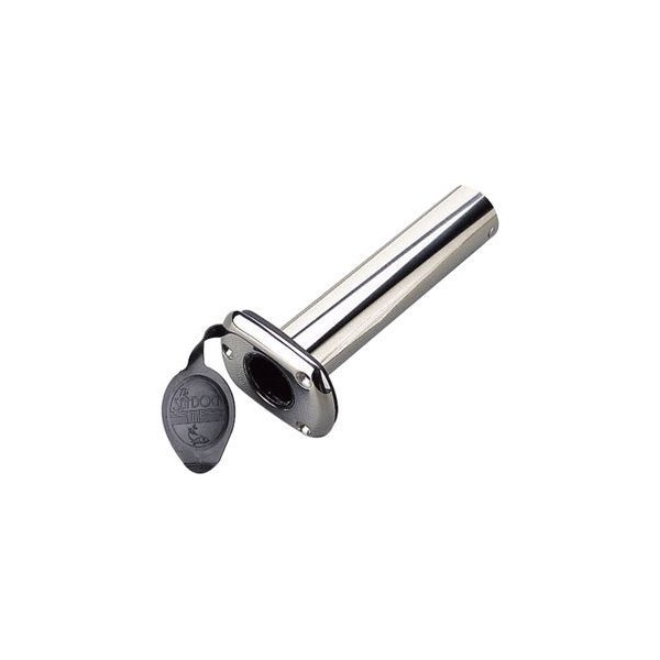 Sea Dog® - 90° 9-5/8" L 1-5/8" I.D. Cast 316 Stainless Steel Flush Mount Rod Holder with Cap
