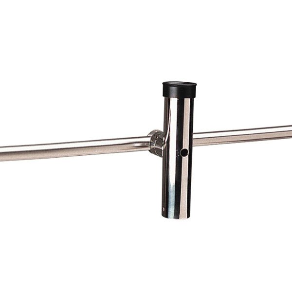 Rail mount rod holder - stainless steel