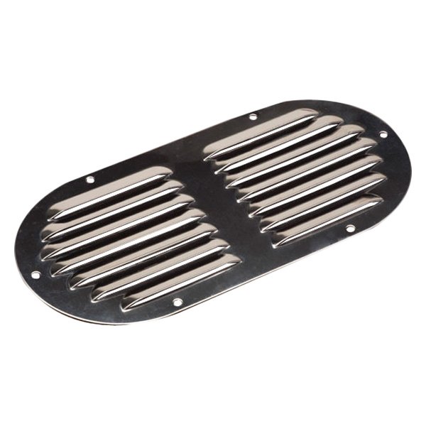 Sea Dog® - 9-1/8" L x 4-5/8" W Stainless Steel Oval 7 Slot Louver Vent , Bulk
