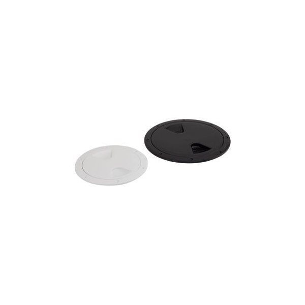 Sea Dog® - 5-3/4" O.D. x 5-3/8" I.D. White Injection Molded Polypropylene Screw-Out Deck Plate