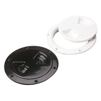Sea Dog® - 8-1/8" O.D. x 6-1/2" I.D. White Injection Molded ABS Screw-Out Deck Plate