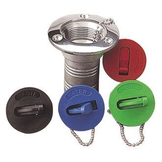 Sea Dog® - 1-1/2" I.D. Cast 316 Stainless Steel Hose Gas/Diesel Deck Fill with Keyless Cap