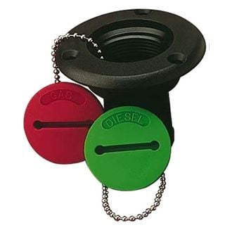 Sea Dog® - 1-1/2" I.D. Green Nylon Hose Gas Deck Fill with Slotted Cap