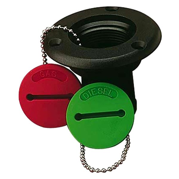 Sea Dog® - 1-1/2" I.D. Green Injection Molded Nylon Glass Filled Hose Diesel Deck Fill with Slotted Cap