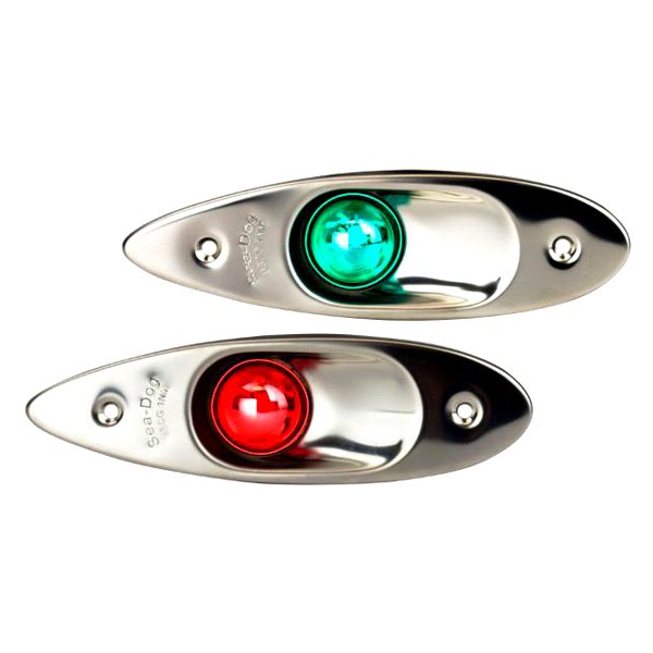 Sea Dog® - Stainless Steel Flush Mount Starboard & Port Set Side LED Lights