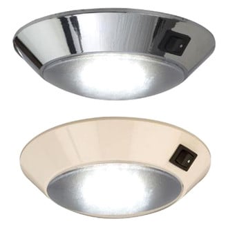 Sea Dog® - 5.75"D 12V DC White Surface Screw Mount LED Courtesy Light with Switch