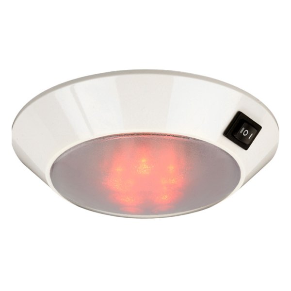 Sea Dog® - Day/Night 5.75"D 12V DC White/Red Surface Screw Mount LED Courtesy Light with Switch