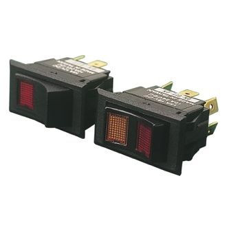 Sea Dog® - 12 V DC 15 A On/Off/On SPST Illuminated Rocker Switch with 4 Blades