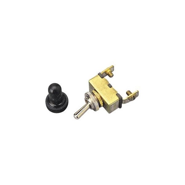 Sea Dog® - 12 V DC 15 A On/Off Brass SPST Toggle Switch with 2 Blades, Display