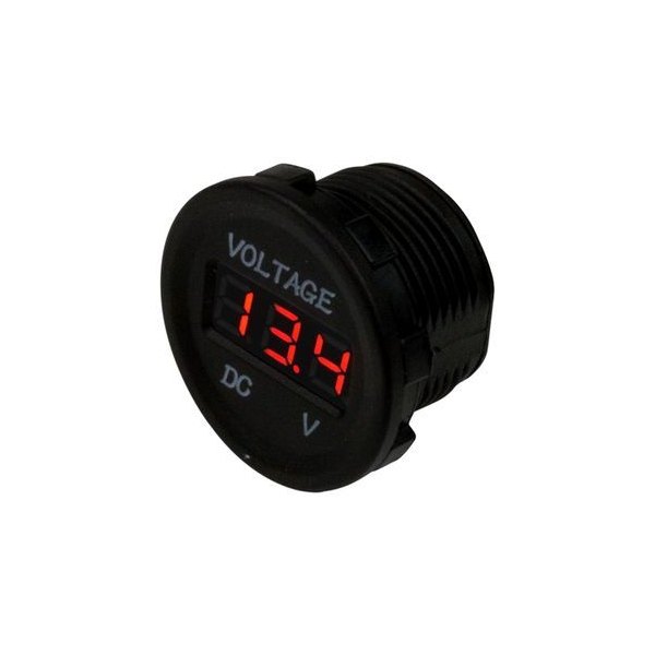 Sea Dog® - 1.44" Black Dial/Black Bezel In-Dash Mount Digital Voltmeter Gauge