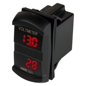 Sea Dog® - 6 - 30 V DC 10 A Dual Volt/Amp Meter Rocker Switch