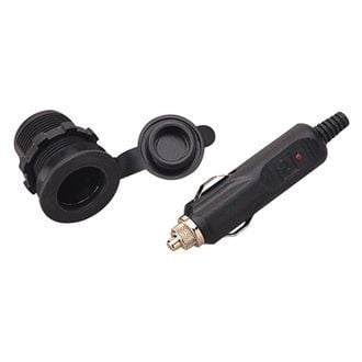 Sea Dog® - Deluxe 16 A 12 V Brass/Nylon Power Socket with Cap