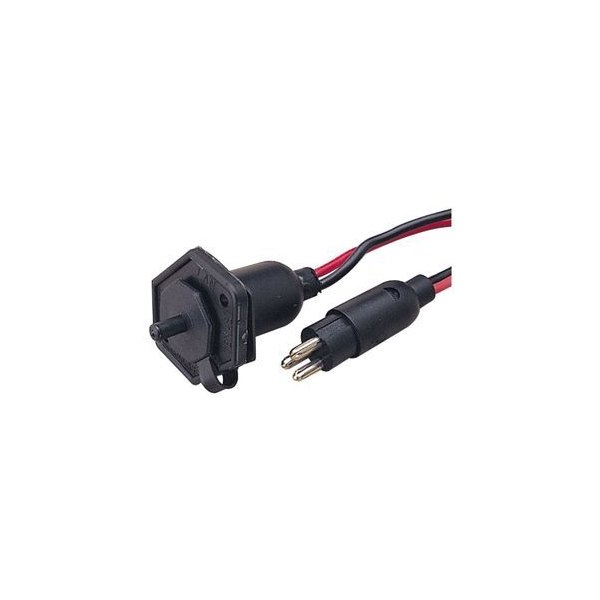 Sea Dog® - 30 A 12/24 V 10 AWG 3-Wire Injection Molded PVC Trolling Motor Female Plug