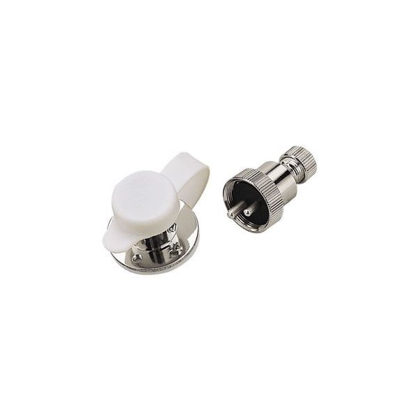 Sea Dog® - 3 A 12/24 V 14 AWG Chrome Plated Cast Brass Socket & Plug Connector