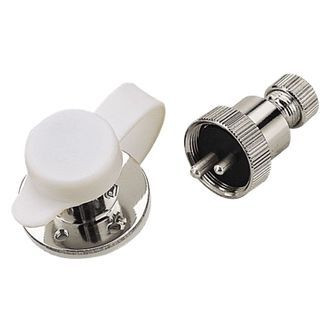 Sea Dog® - 3 A 12/24 V 14 AWG Chrome Plated Cast Brass Socket & Plug Connector