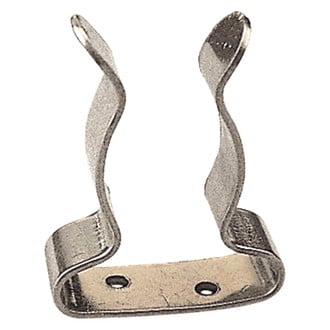 Sea Dog® 491136-1 - Stainless Steel Boat Hook Clips for 1"-1-1/4" D Tubes, 2 Pieces