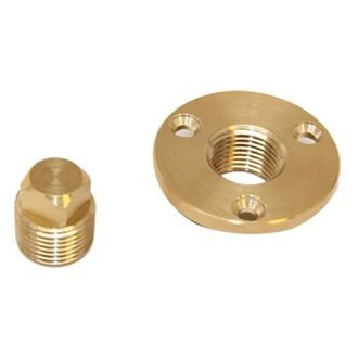 Sea Dog® - 1/2" NPT Bronze Garboard Flange & Square Head Drain Plug