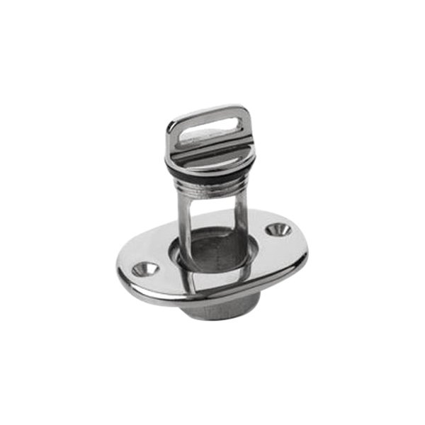 Sea Dog® - 1-1/8" D Stainless Steel Oblong Captive Garboard Flange & Drain Plug