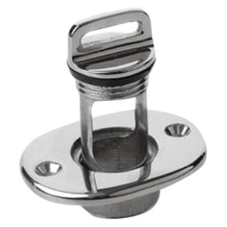 Sea Dog® - 1-1/8" D Stainless Steel Oblong Captive Garboard Flange & Drain Plug