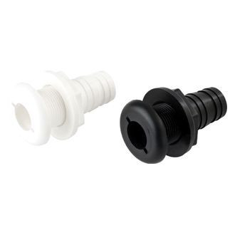 Sea Dog® - 1-13/16" Hole Polypropylene White Thru-Hull Fitting for 1-1/2" D Hose, Bulk