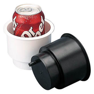 Sea Dog® 588061N - 3-5/8" D White Flush Mount Combo Drink Holder with Drain