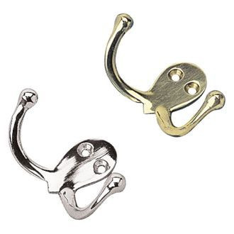 Sea Dog® - 2-11/16" L x 1-1/2" W x 1-9/16" H Cast Brass Double Coat Hook