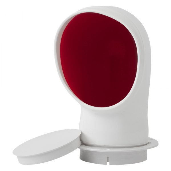 Sea Dog® - 3" D x 7-3/4" H White/Red Plastic Standard Snap-On Cowl Vent