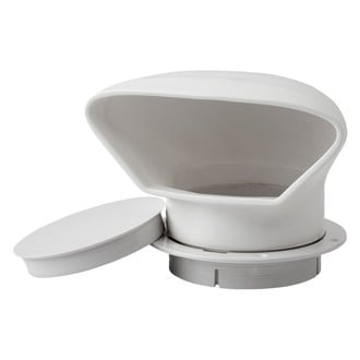Sea Dog® 727142-3 - 4" D x 5-1/8" H White Plastic Low Profile Snap-On Cowl Vent
