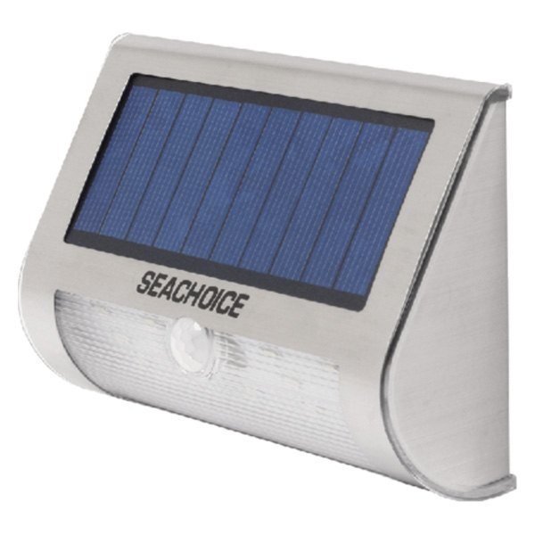Seachoice® - 4-11/16" W x 3-3/8" H x 1-5/16" D Cool White 80 lm Side Mount Solar Dock LED Light