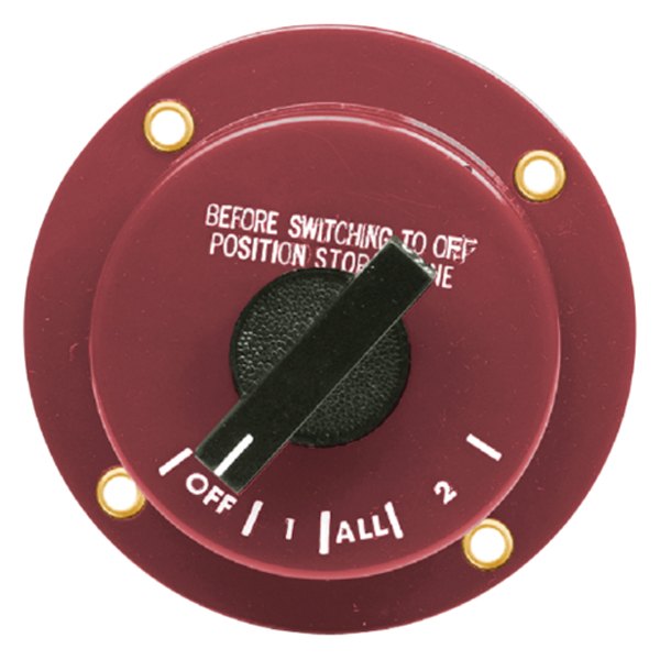 Seachoice® - 50 V DC 160/210 A Red 4-Way Selector Battery Switch