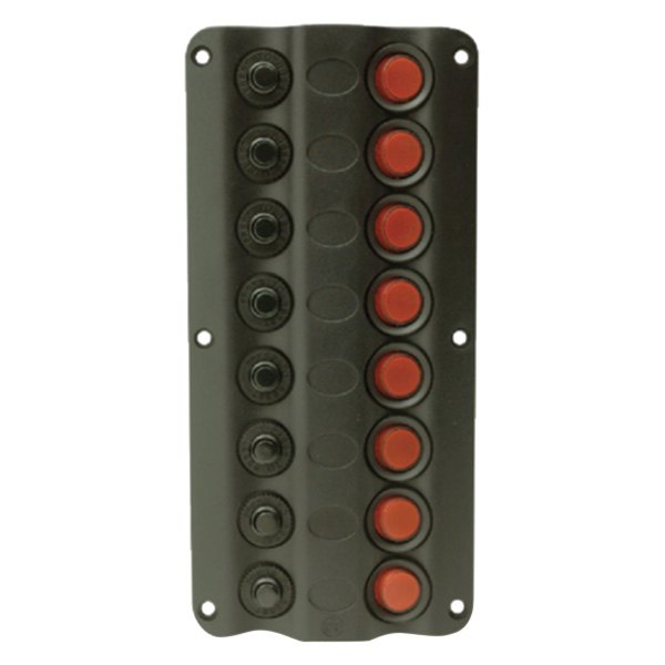 Seachoice® - 8-Gang 12 V DC Rocker Switch Panel with Circuit Breaker & LED Indicator