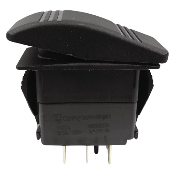 Seachoice® - Contura™ 12/125/250 V AC 10/15/20 A On/Off/On Black DPDT Rocker Switch with 6 Blades