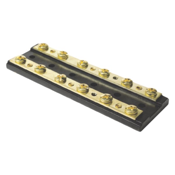 Seachoice® - 6-Pin 4-1/2" L x 1-1/2" W 30 A Black Screw Terminal Block