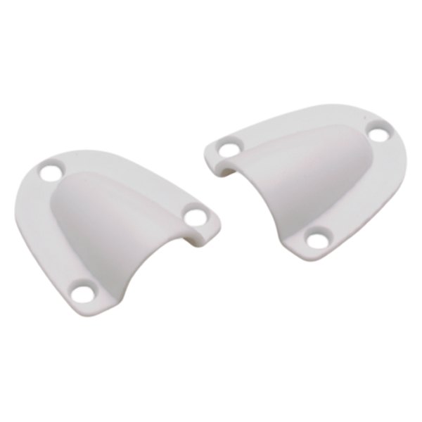Seachoice® - 1-7/16" L x 1-11/16" W White Plastic Molded Clam Shell Vent