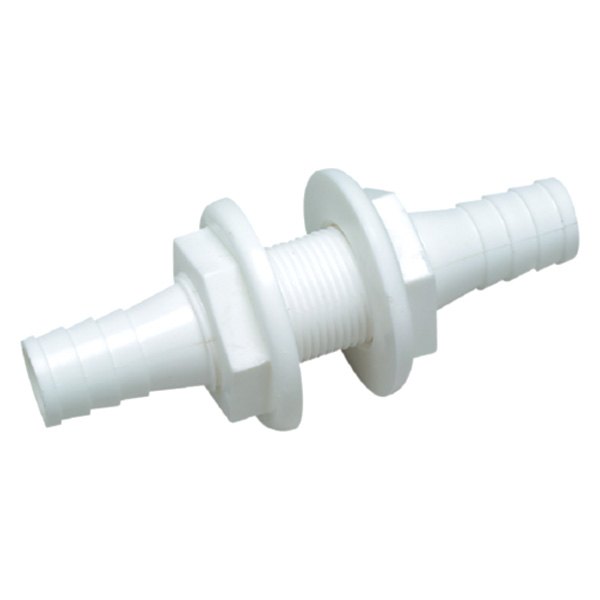 Seachoice® - 3/4" Hole Plastic White Double-Ended Thru-Hull Fitting for 3/4" D Hose