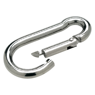 Seachoice® - 4" L Stainless Steel Spring-Loaded Carabine Hook, Bulk