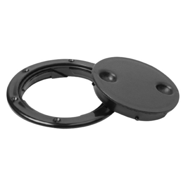 Seachoice® - 5-5/8" O.D. x 3-7/8" I.D. Black Polypropylene Twist-N-Lock Deck Plate