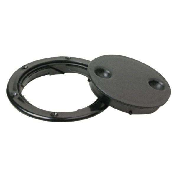 Seachoice® - 7-7/8" O.D. x 5-7/8" I.D. Black Polypropylene Twist-N-Lock Deck Plate