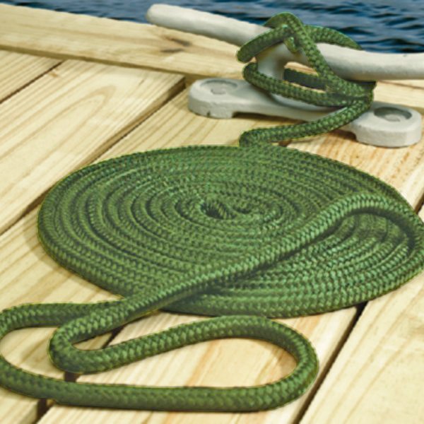 Seachoice® - 3/8" D x 15' L Forest Green Nylon Double Braid Dock Line