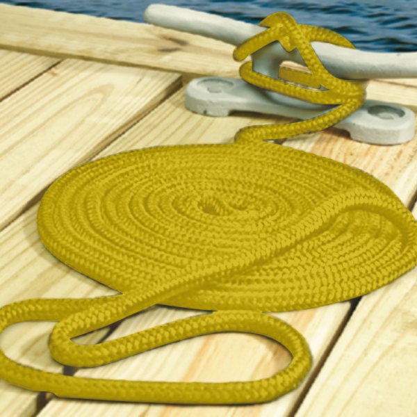 Seachoice® - 3/8" D x 15' L Yellow Nylon Double Braid Dock Line