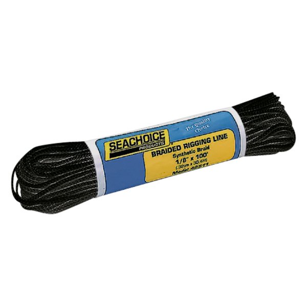 Seachoice® - 1/8" D x 100' L Black Synthetic Braid Multi-Purpose Line