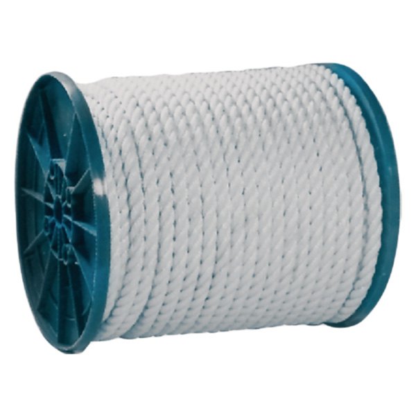 Seachoice® - 1/4" D x 600' L White Nylon 3-Strand Twisted Multi-Purpose Line Spool