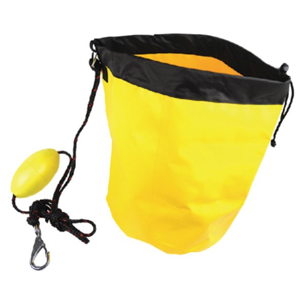 Seachoice® - Up to 30 lb Yellow Heavy Duty Laminate Sand Anchor with Rope, Float & Snap Hook