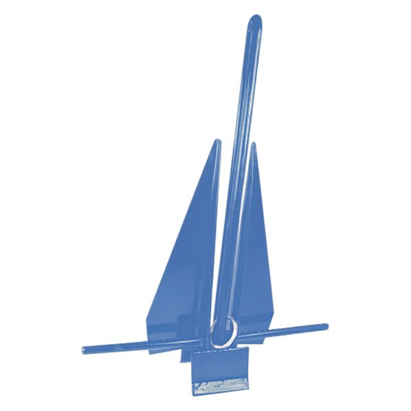 Seachoice® - 8 lb Blue PVC Coated Iron Slip-Ring Fluke Anchor