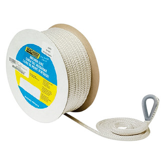 Seachoice® - 1/2" D x 150' L White Nylon Double Braid Anchor Line with Thimble